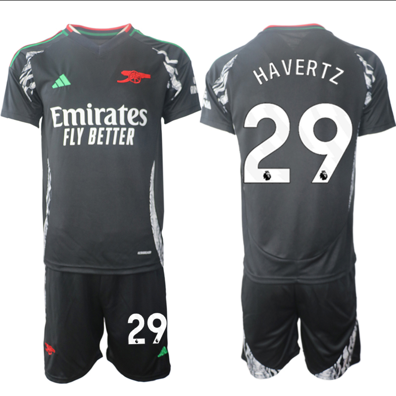 Men 2024-2025 Club Arsenal away Black 29 Soccer Jersey